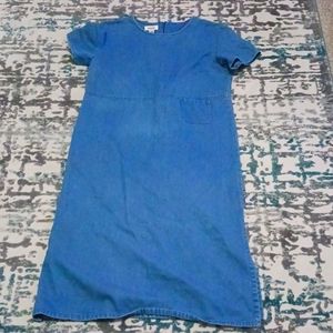 Talbots denim dress blue 12